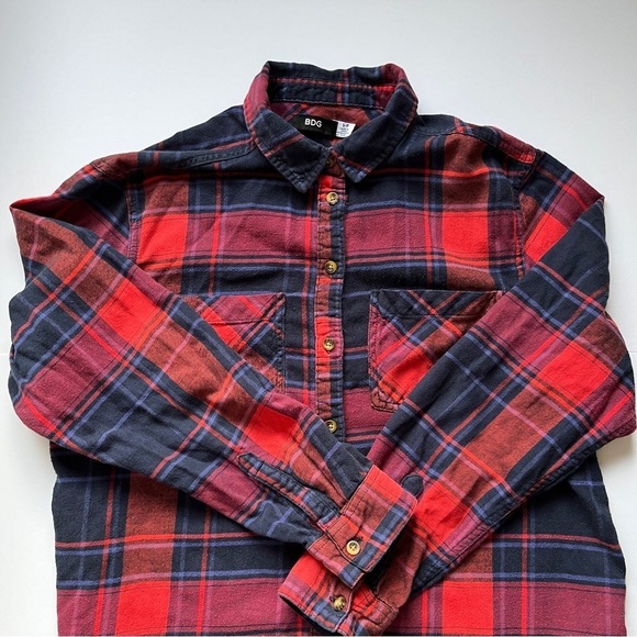 Urban Outfitters BDG Plaid Flannel Shirt Button Down Casual Shirt Top Sz S - Picture 12 of 15